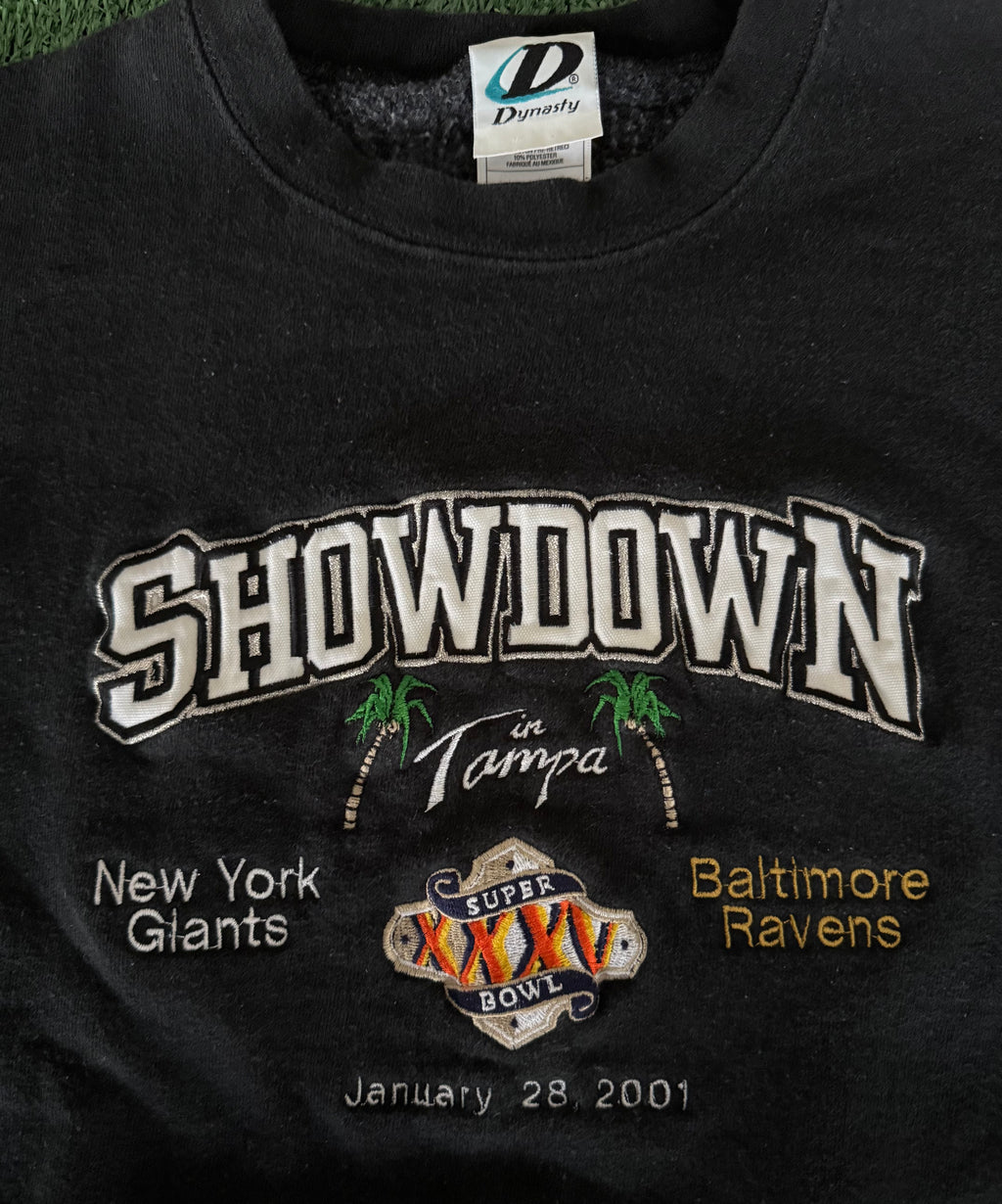 Vintage Super Bowl XXXV (35) "Showdown in Tampa" Crewneck (2000-2001)
