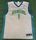Vintage Baron Davis New Orleans Hornets Pinstripe Jersey